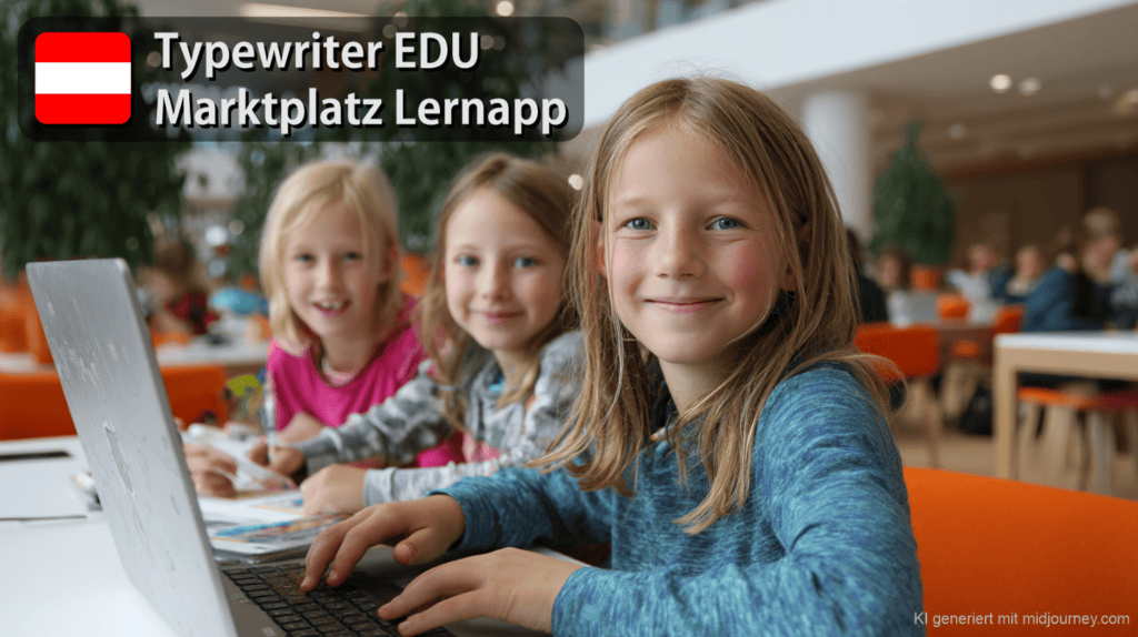 Kinder die erfolgreich und mit Freude Tastaturschreiben